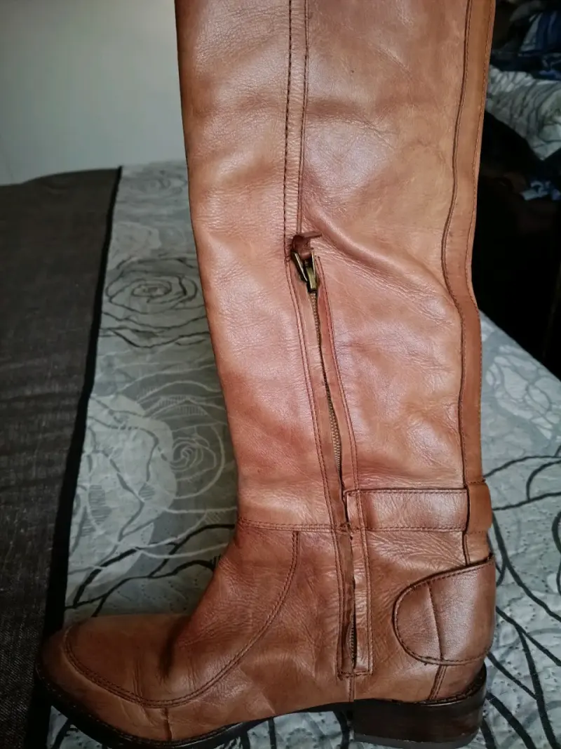 Botas altas de cuero marrón - 5