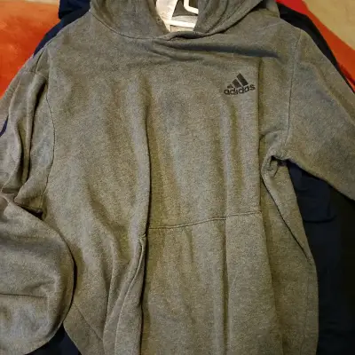 Polerón gris con capucha Adidas - miniatura 1