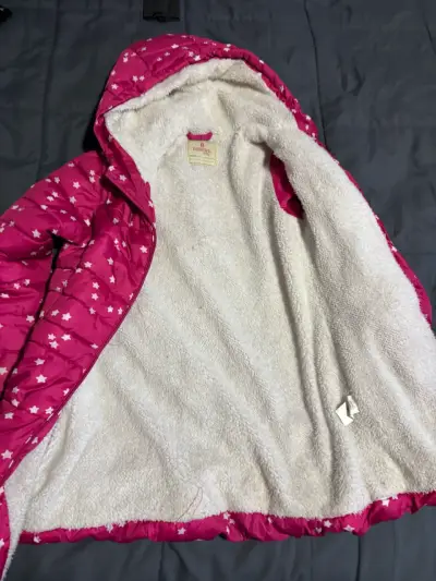 Parka infantil rosa con estrellas - miniatura 2