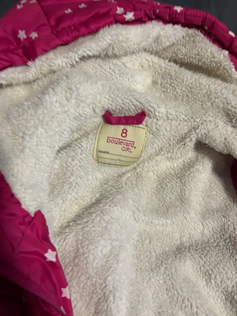 Parka infantil rosa con estrellas - 3
