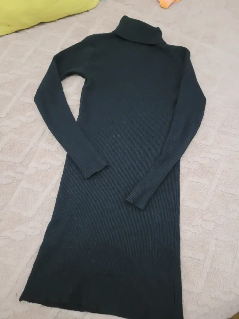 Vestido negro manga larga - 3