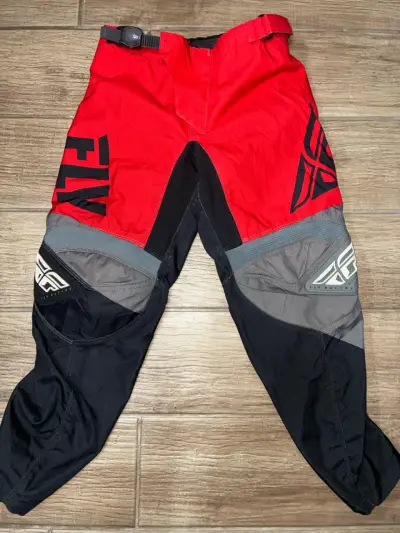 Pantalones motocross Fly Racing rojo niño - miniatura 1