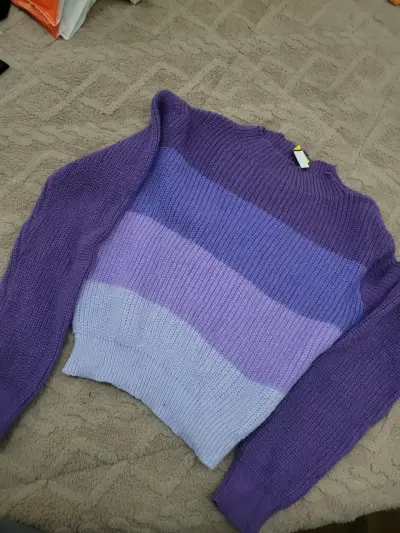 Suéter rayado morado - miniatura 2