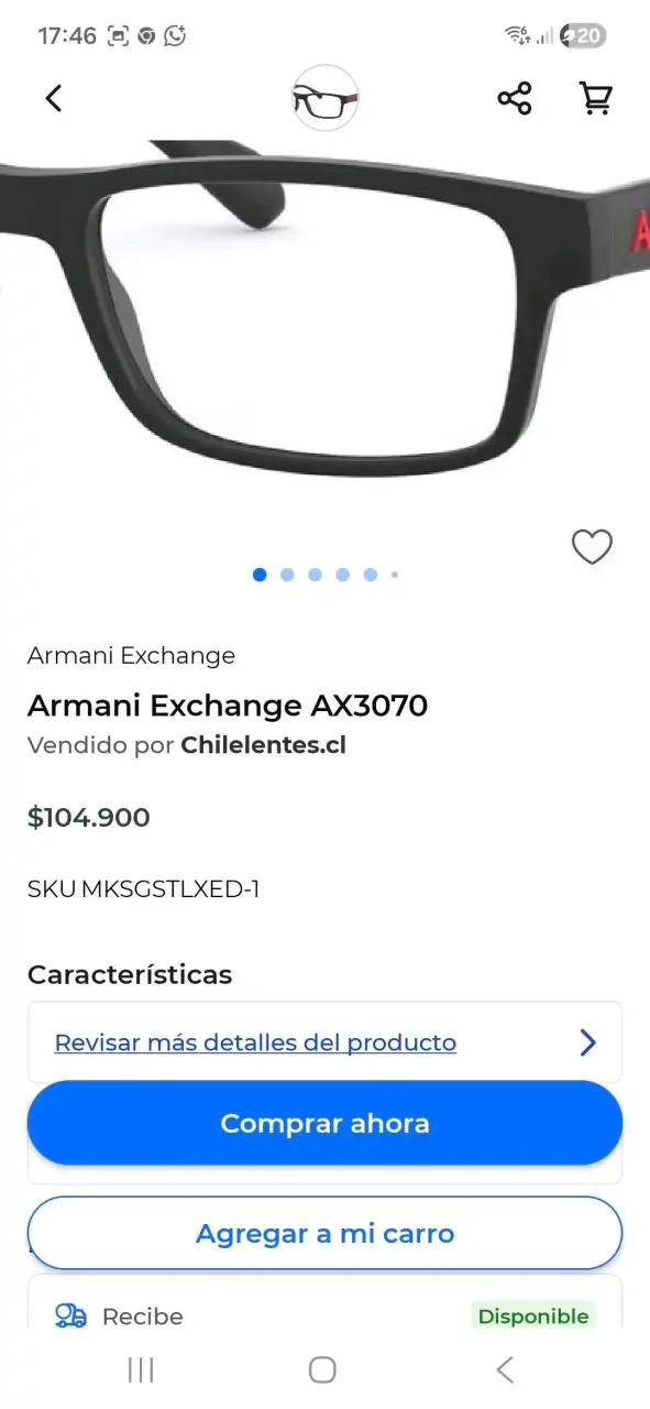 Gafas Armani Exchange negras - 5