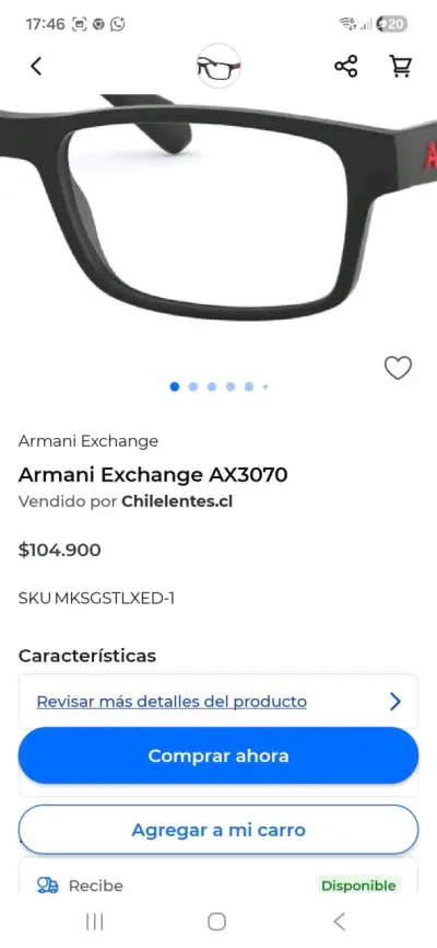 Gafas Armani Exchange negras - miniatura 5