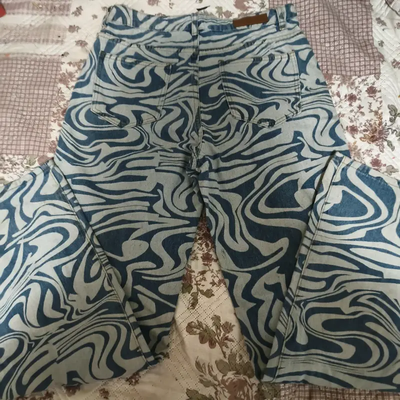 Pantalones estampados azules - 2