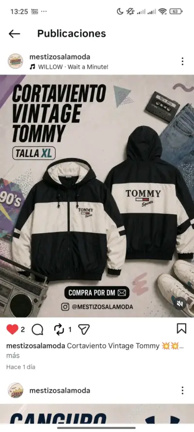 Cortaviento Tommy Sport bicolor - miniatura 2