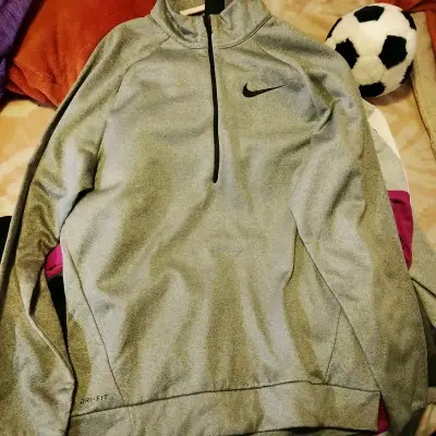 Polerón deportivo Nike gris - miniatura 1
