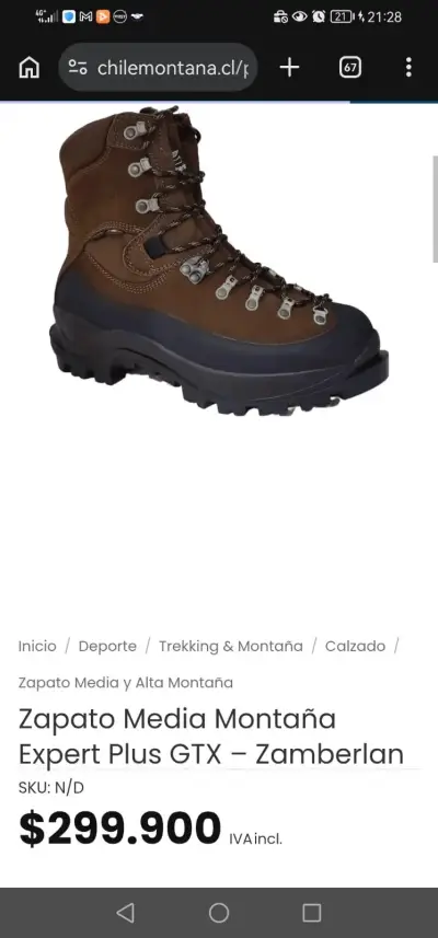 Zapato de montaña expert plus GTX ZAMBERLAN - miniatura 1