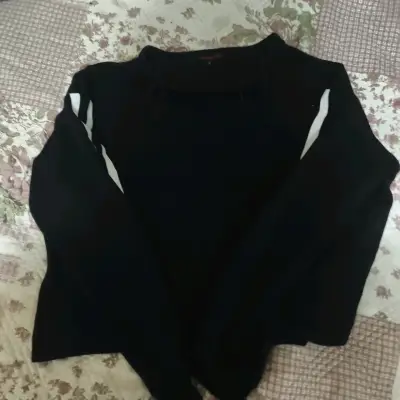 Polerón negro deportivo con franjas - miniatura 3