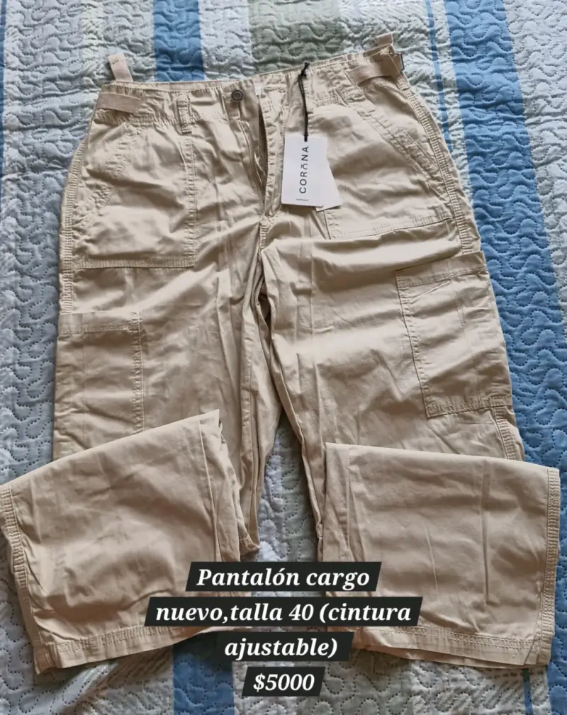 Pantalón cargo beige nuevo