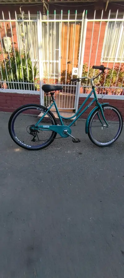 Bicicleta urbana verde - miniatura 1