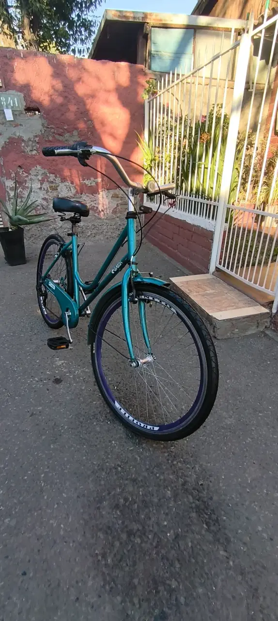 Bicicleta urbana verde - 2