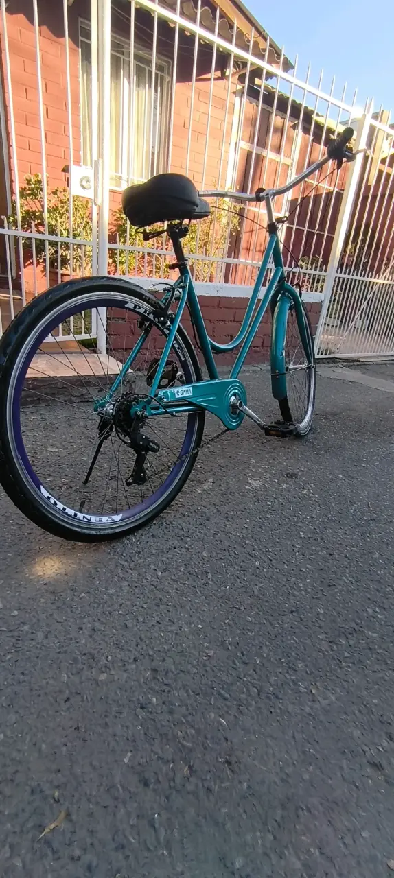 Bicicleta urbana verde - 3