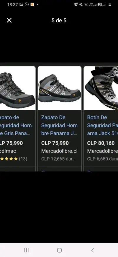 Zapatos de seguridad gris - miniatura 1