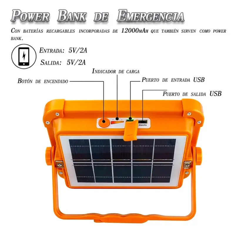 Reflector LED Solar/Eléctrico - 2