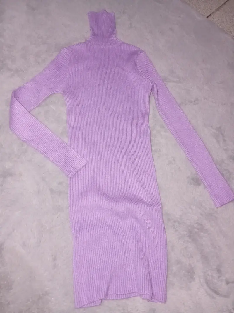 Vestido de punto lila