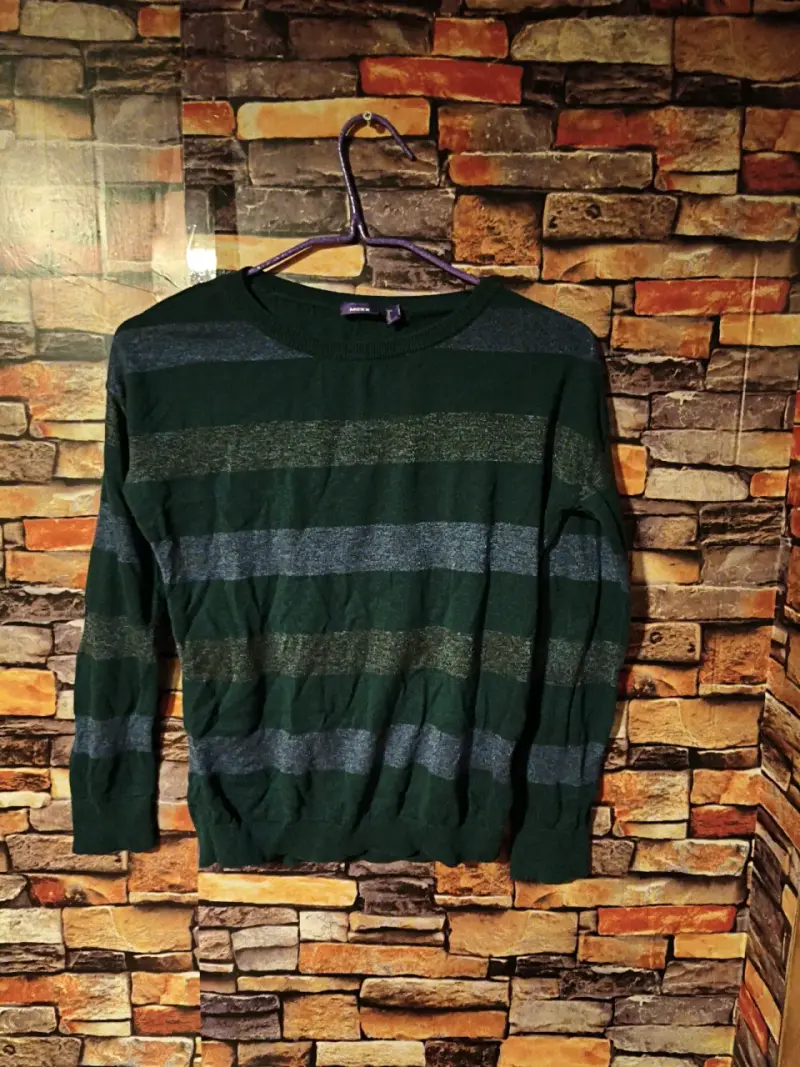 Sweater rayado verde - 1