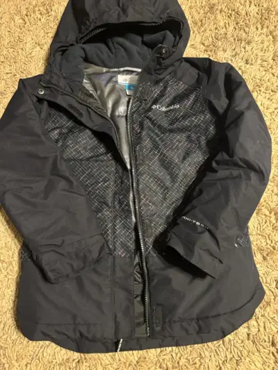 Chaqueta impermeable Columbia negra - miniatura 1