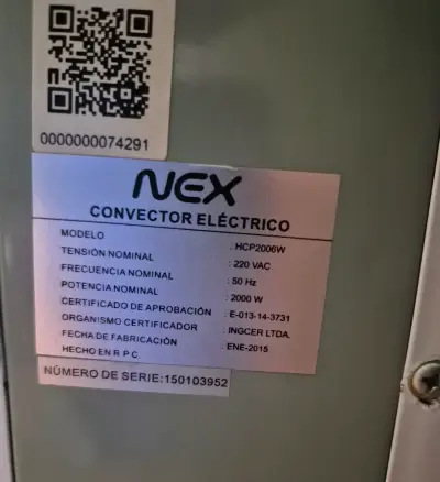 Calefactor eléctrico Nex blanco - miniatura 3