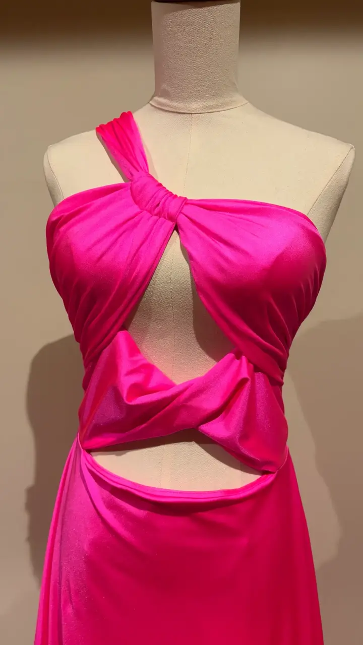 Vestido de fiesta fucsia - 2