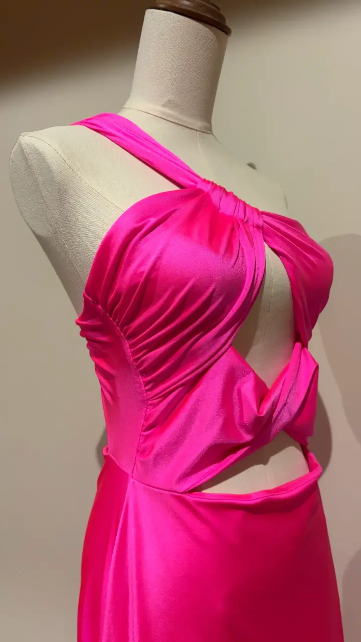Vestido de fiesta fucsia - 5