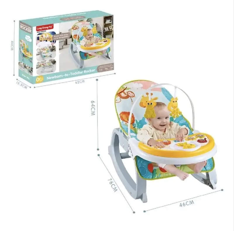 silla mesedora multicolor para bebé - 3