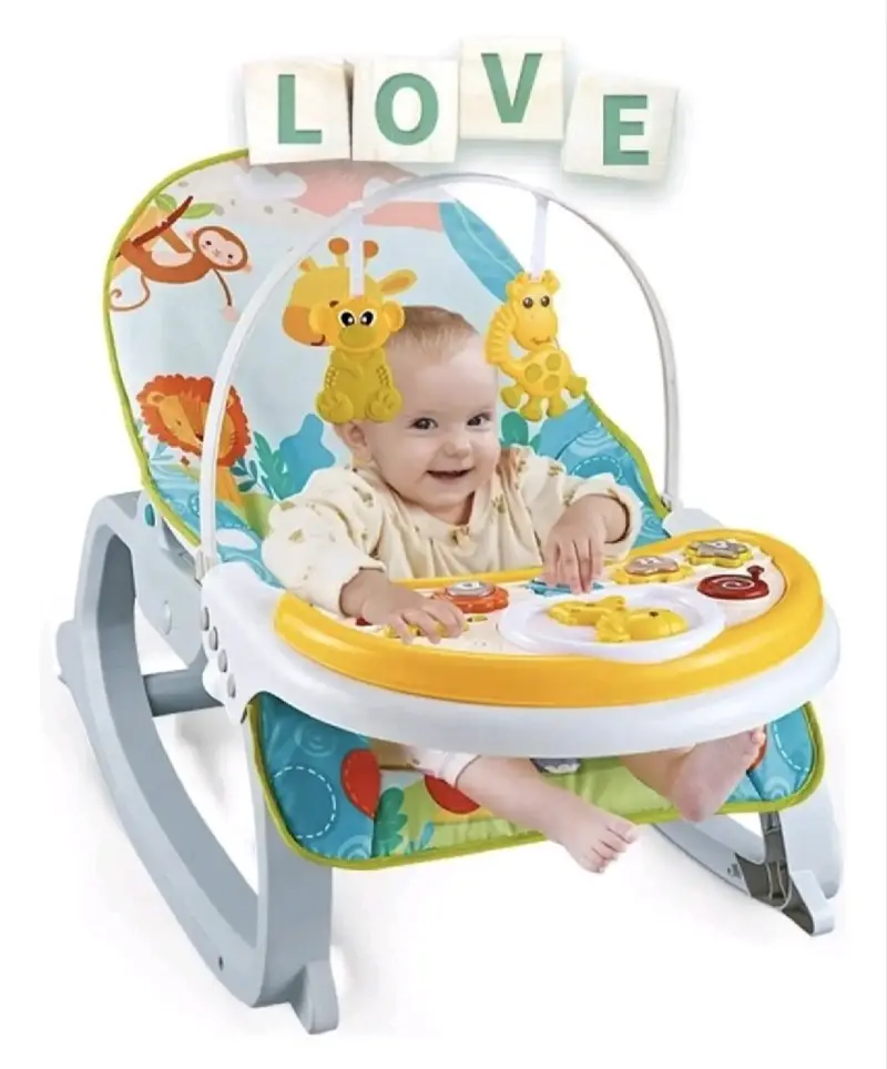 silla mesedora multicolor para bebé - 4