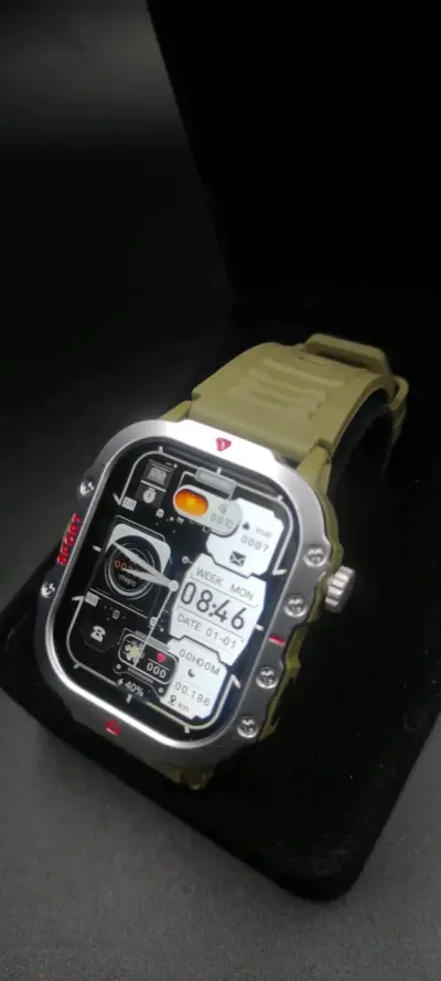 Smartwatch con correa militar reloj inteligente - miniatura 1