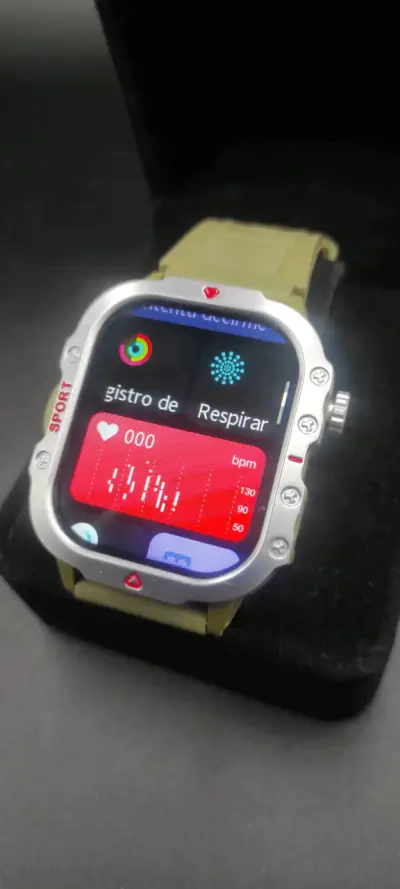 Smartwatch con correa militar reloj inteligente - miniatura 5