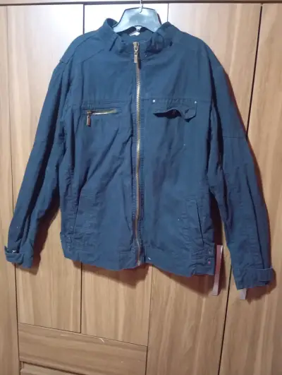 Chaqueta azul con cierre - miniatura 1