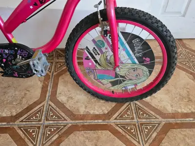 Bicicleta infantil Barbie rosada ar0 25 - miniatura 4