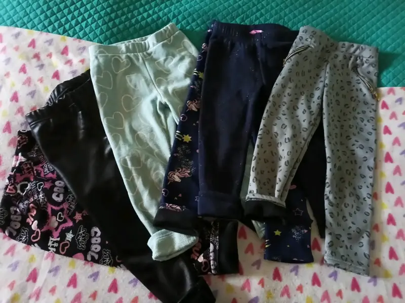 Lote de calzas de niñas talla 6 todas calentitas