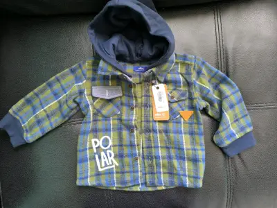 Chaqueta de polar con capucha azul-verde pillin - miniatura 1
