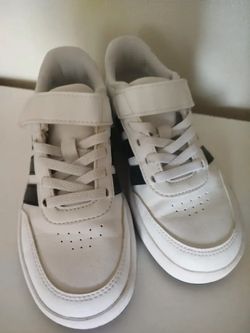 Zapatillas blancas Adidas niños - 4
