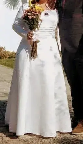 Vestido de novia blanco elegante - 3