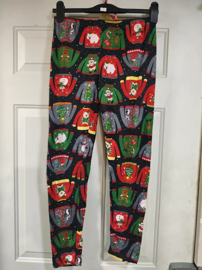 Pantalones leggings navideños estampados - 1