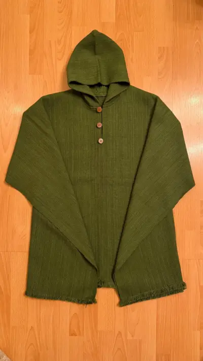 Poncho lana de oveja y alpaca, nuevos. - miniatura 2
