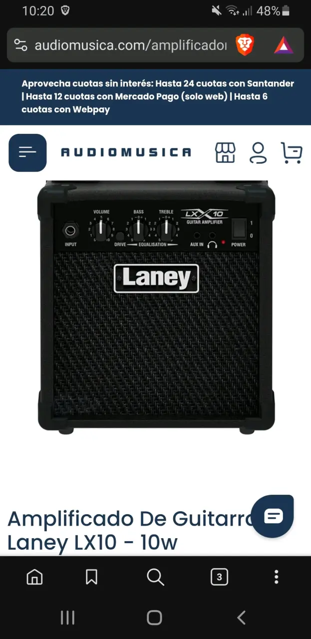 Amplificador guitarra Laney LX10 - 3