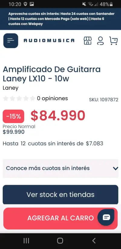 Amplificador guitarra Laney LX10 - miniatura 4