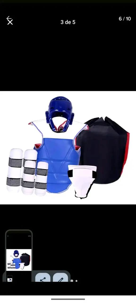 Set de protección para artes marciales