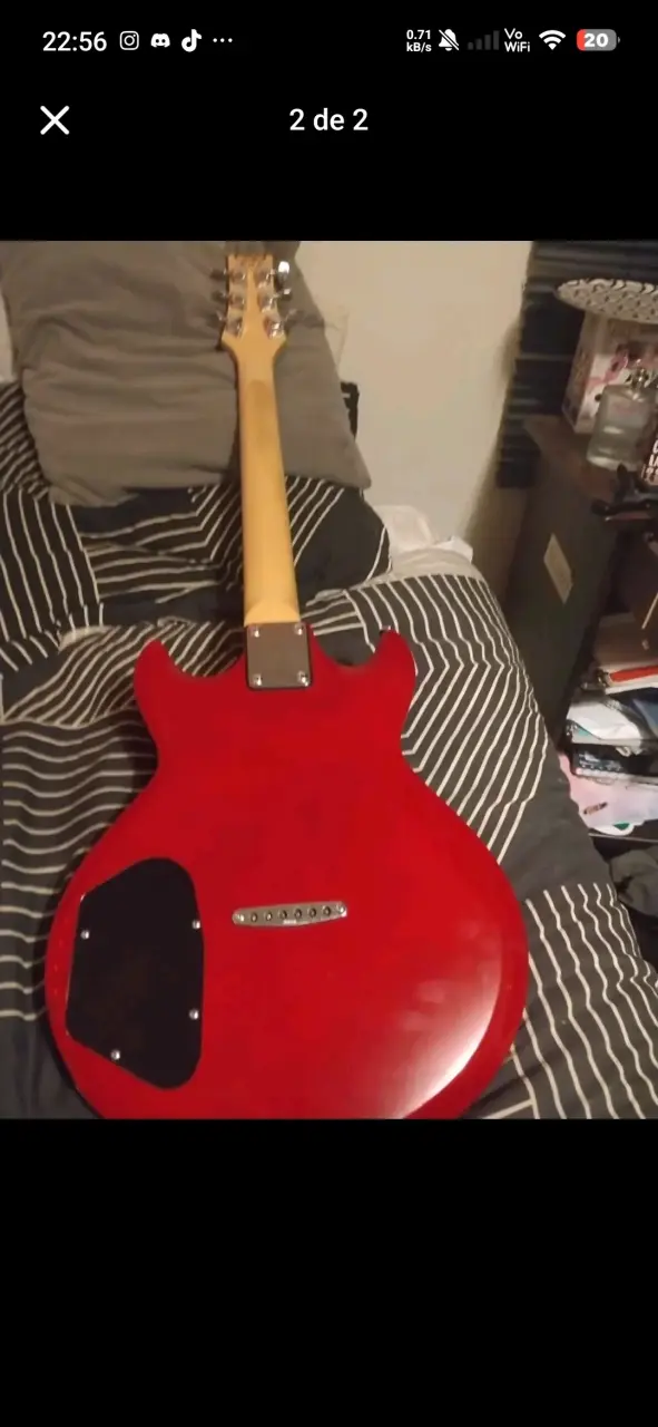 Guitarra eléctrica roja gax30 - 1