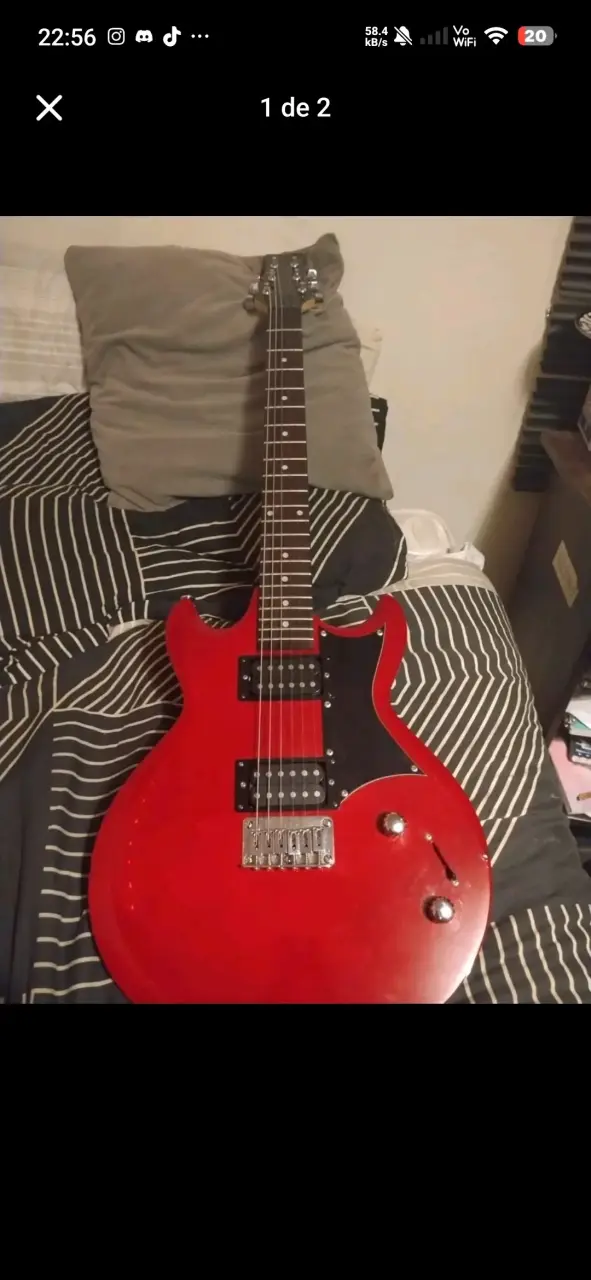 Guitarra eléctrica roja gax30 - 2