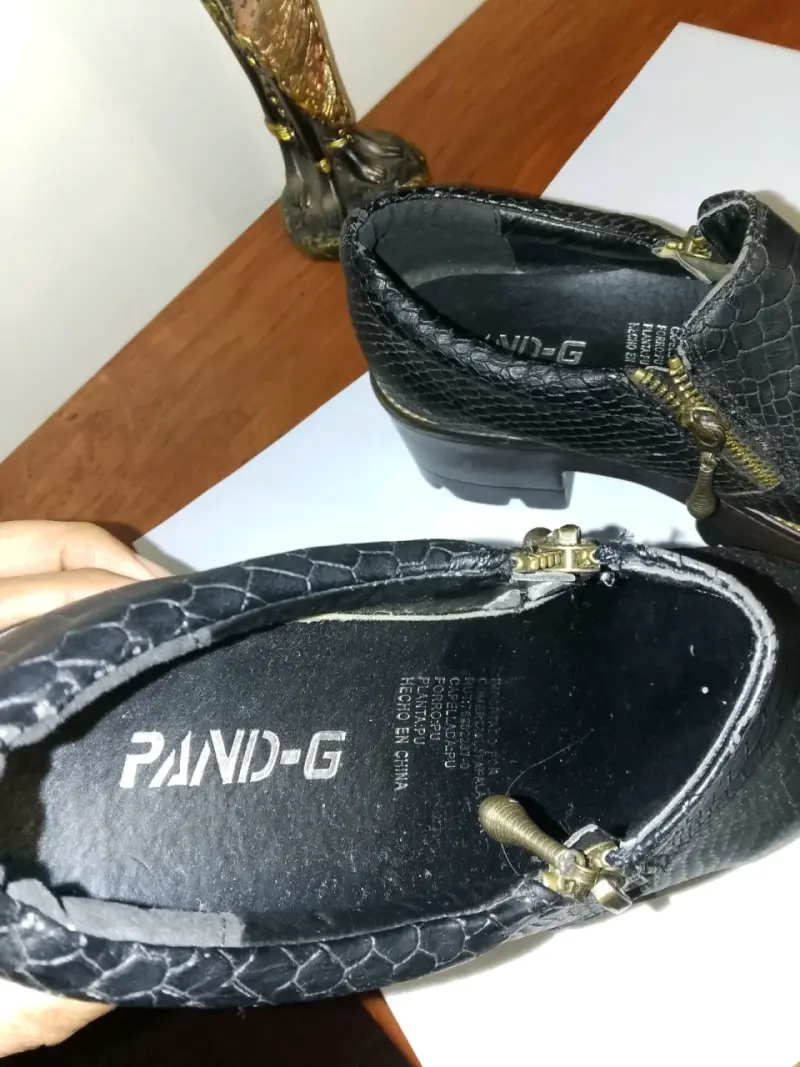 Zapatos de cuero negro con cierre - 3