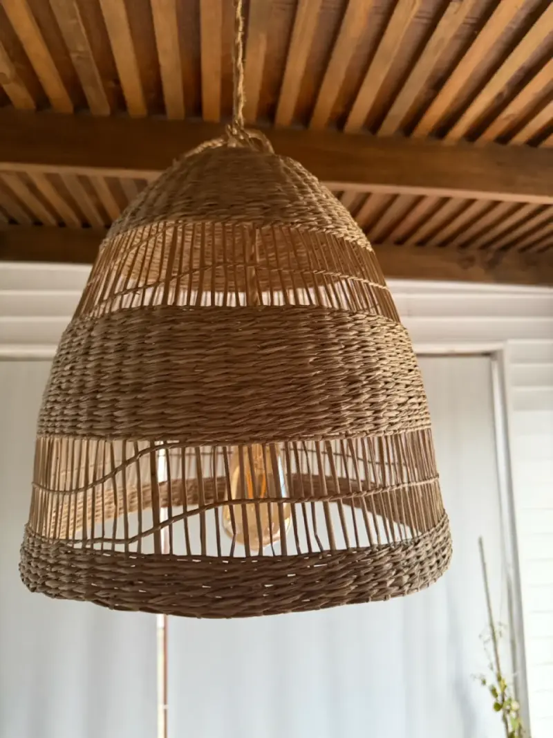 Lámpara colgante de mimbre - 1