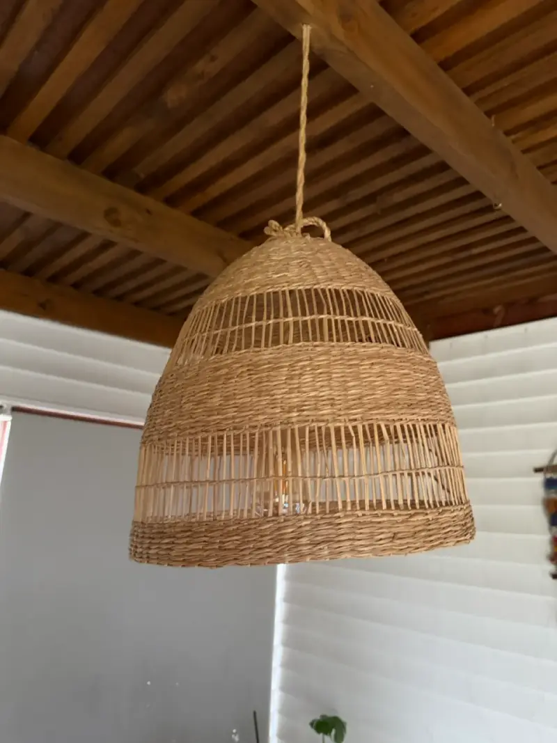 Lámpara colgante de mimbre - 5