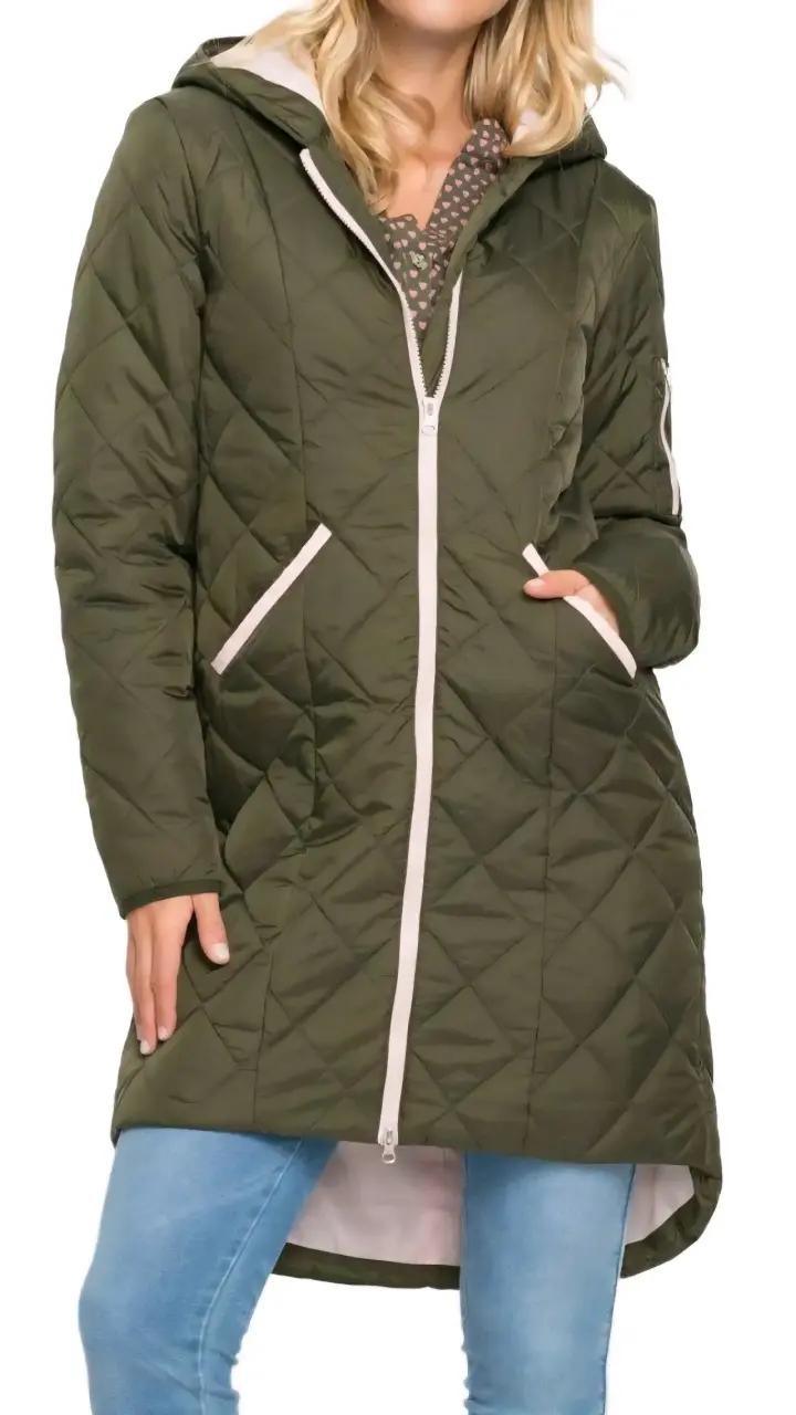 Parka verde acolchada - 2