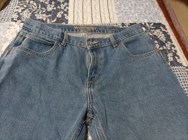 Jeans wrangler azul oscuro de hombre - 4