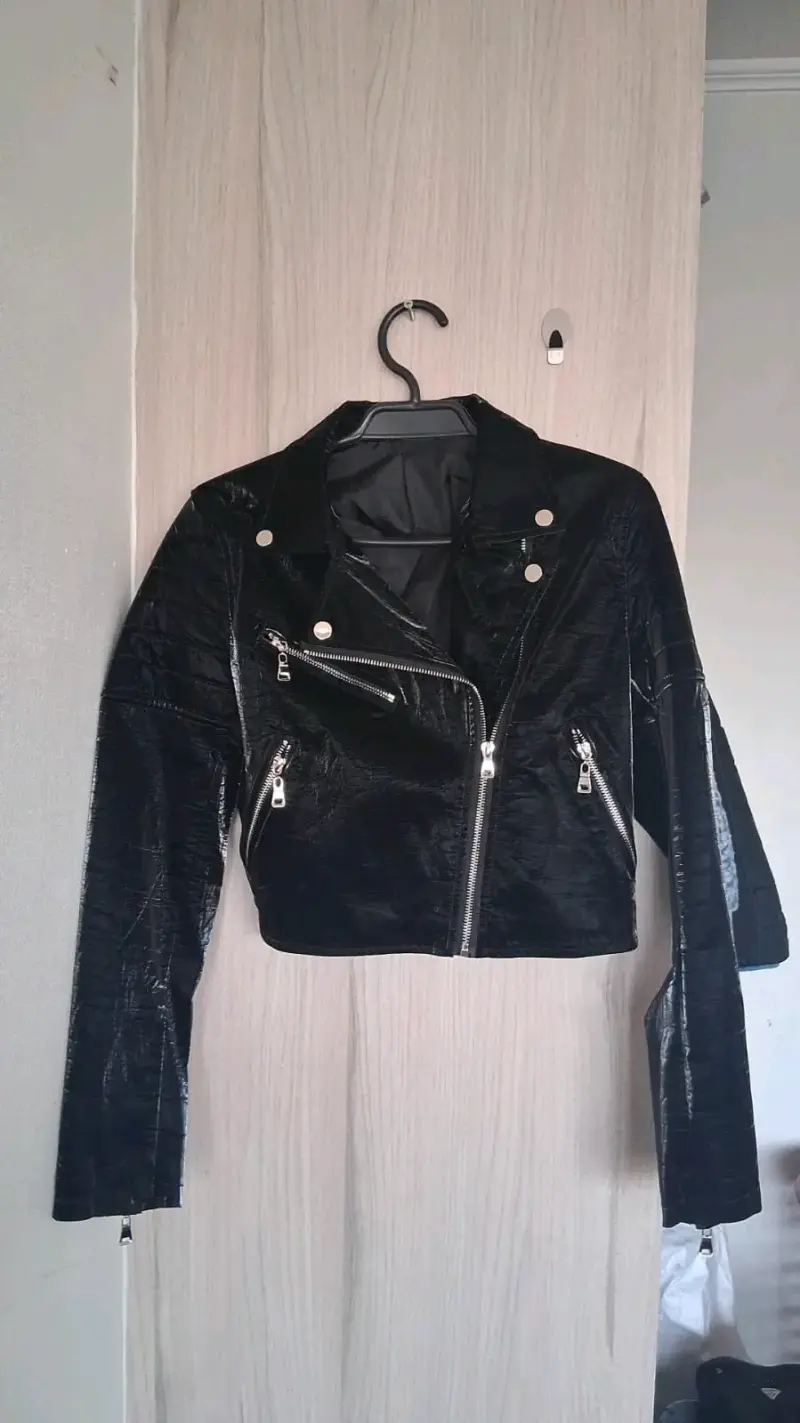 Chaqueta de cuero café mujer - 2