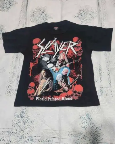 Polera Slayer negra estampada importada mujer - miniatura 1